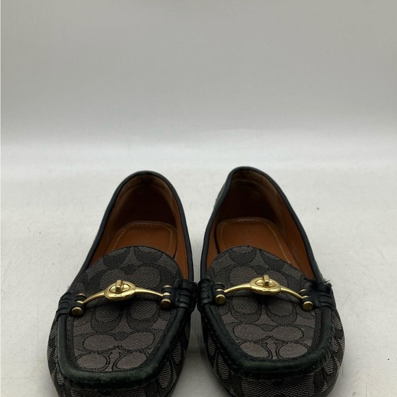 Coach Black Quilted Flats with Gold Accent - Picture 6 of 8